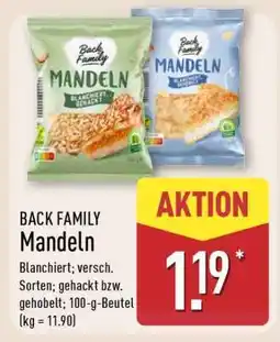 Aldi Nord BACK FAMILY Mandeln Angebot