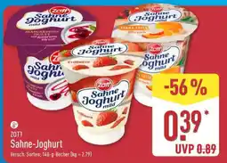 Aldi Nord ZOTT Sahne-Joghurt Angebot