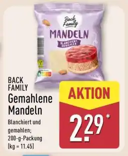 Aldi Nord BACK FAMILY Gemahlene Mandeln Angebot