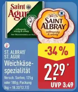 Aldi Nord ST. ALBRAY/ST. AGUR Weichkäsespezialität Angebot