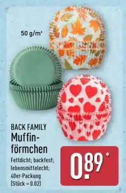 Aldi Nord BACK FAMILY Muffinförmchen Angebot