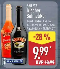 Aldi Nord BAILEYS Irischer Sahnelikör Angebot