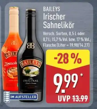 Aldi Nord BAILEYS Irischer Sahnelikör Angebot
