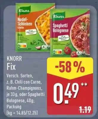 Aldi Nord Knorr Fix Angebot