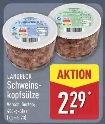 Aldi Nord LANDBECK Schweinskopfsülze Angebot