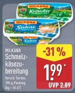 Aldi Nord MILKANA Schmelzkäsezubereitung Angebot