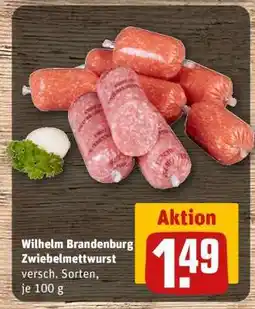 REWE Wilhelm Brandenburg Zwiebelmettwurst Angebot