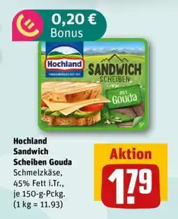 REWE Hochland Sandwich Scheiben Gouda Angebot