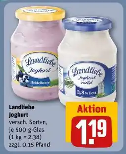 REWE LANDLIEBE Joghurt Angebot