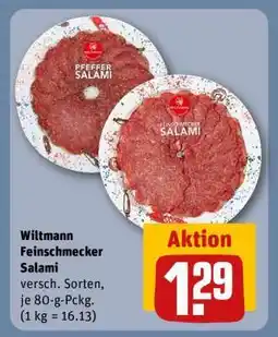 REWE WILTMANN Feinschmecker Salami Angebot