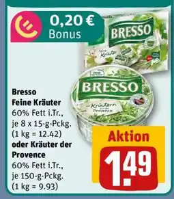 REWE BRESSO Feine Kräuter oder Kräuter der Provence Angebot