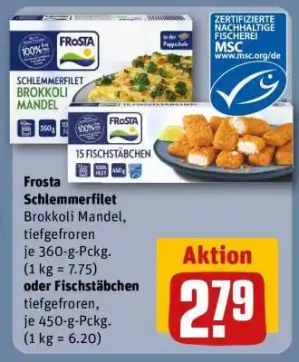 REWE Frosta Schlemmerfilet Brokkoli Mandel, tiefgefroren Angebot