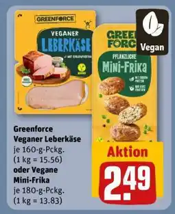 REWE Greenforce Veganer Leberkäse oder Vegane Mini-Frika Angebot