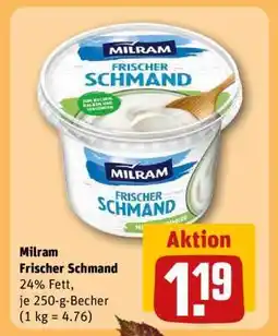 REWE Milram frischer Schmand Angebot