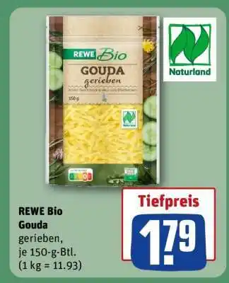 REWE REWE Bio Gouda gerieben Angebot