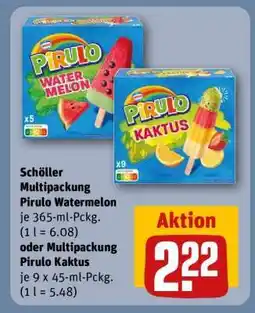 REWE Schöller Multipacking Pirulo Watermelon oder Multipacking Pirulo Kaktus Angebot