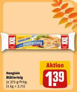 REWE Henglein Blätterteig Angebot