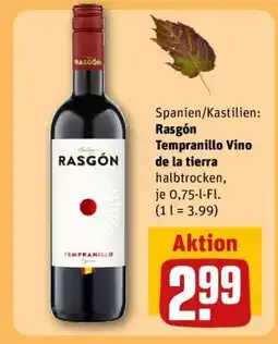 REWE Rasgón Tempranillo Vino de la tierra Angebot