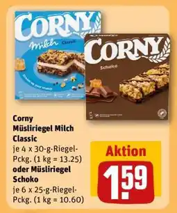 REWE Corny Müsliriegel Milch Classic oder Müsliriegel Schoko Angebot