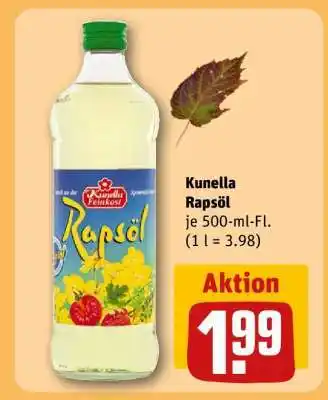 REWE Kunella Rapsöl Angebot