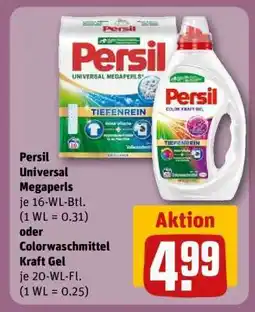 REWE Persil Universal Megaperls oder Colorwaschmittel Kraft Gel Angebot