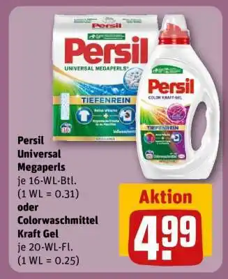 REWE Persil Universal Megaperls oder Colorwaschmittel Kraft Gel Angebot