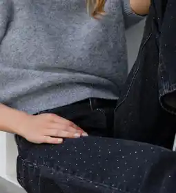 Peek & Cloppenburg Hamburg MARIE LUND COLLECTION Wide-Leg-Jeans mit Schmucksteinen Angebot