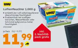 Globus Baumarkt UHU Luftentfeuchter 1.000 g Angebot