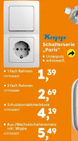 Globus Baumarkt Kapp Schalterserie „Paris" Angebot