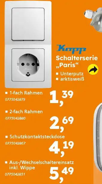 Globus Baumarkt Kapp Schalterserie „Paris" Angebot