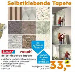 Globus Baumarkt tesa rasch Selbstklebende Tapete Angebot