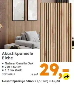Globus Baumarkt Akustikpaneele Eiche Angebot