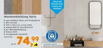 Globus Baumarkt Wandverkleidung Vario Angebot