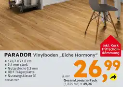 Globus Baumarkt PARADOR Vinylboden „Eiche Harmony" Angebot