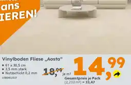 Globus Baumarkt Vinylboden Fliese „Aosta" Angebot