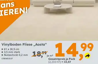 Globus Baumarkt Vinylboden Fliese „Aosta" Angebot