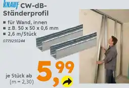 Globus Baumarkt KNAUF CW-dB- Ständerprofil Angebot