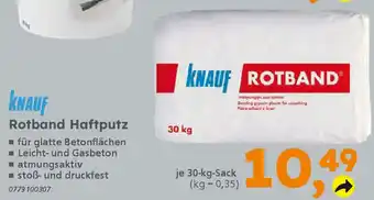 Globus Baumarkt KNAUF Rotband Haftputz Angebot