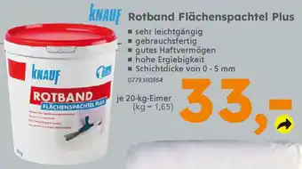Globus Baumarkt KNAUF Rotband Flächenspachtel Plus Angebot