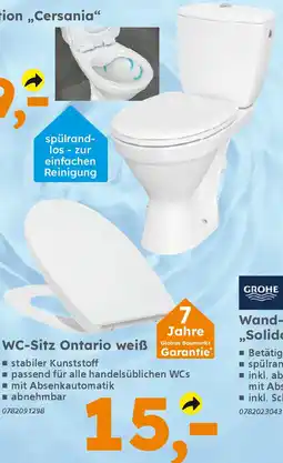 Globus Baumarkt WC-Sitz Ontario weiß Angebot
