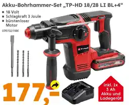 Globus Baumarkt Einhell Akku-Bohrhammer-Set „TP-HD 18/28 LI BL+4" Angebot