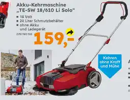 Globus Baumarkt Einhell Akku-Kehrmaschine „TE-SW 18/610 Li Solo" Angebot
