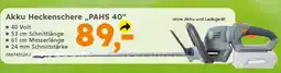 Globus Baumarkt PRIMASTER Akku Heckenschere „,PAHS 40" Angebot