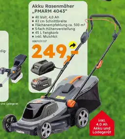 Globus Baumarkt PRIMASTER Akku Rasenmäher ,PMARM 4043" Angebot