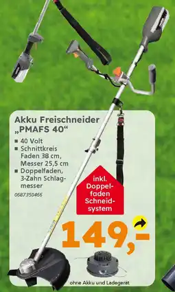 Globus Baumarkt PRIMASTER Akku Freischneider ,PMAFS 40" Angebot