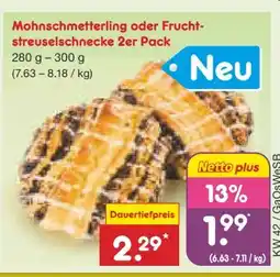 Netto Marken-Discount Netto Backstube Mohnschmetterling Angebot