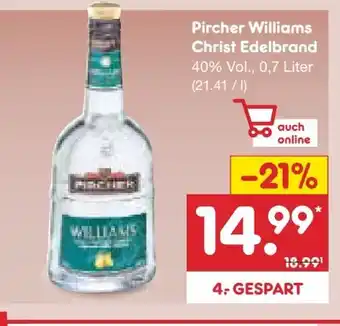 Netto Marken-Discount Pircher Williams-Christ Edelbrand Angebot