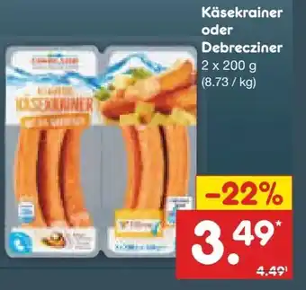 Netto Marken-Discount Chiemgauer Fleisch & Wurstwaren Käsekrainer Angebot