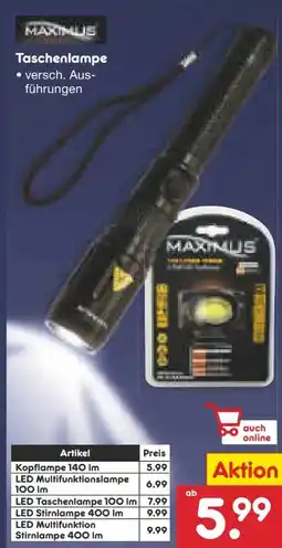 Netto Marken-Discount Maximus Taschenlampe Angebot
