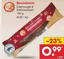 Netto Marken-Discount Santa Claus in Town Baumstamm Edelnougat & Edelmarzipan Angebot